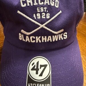 Northwestern Purple Chicago Blackhawks Cap NWT 47 Brand